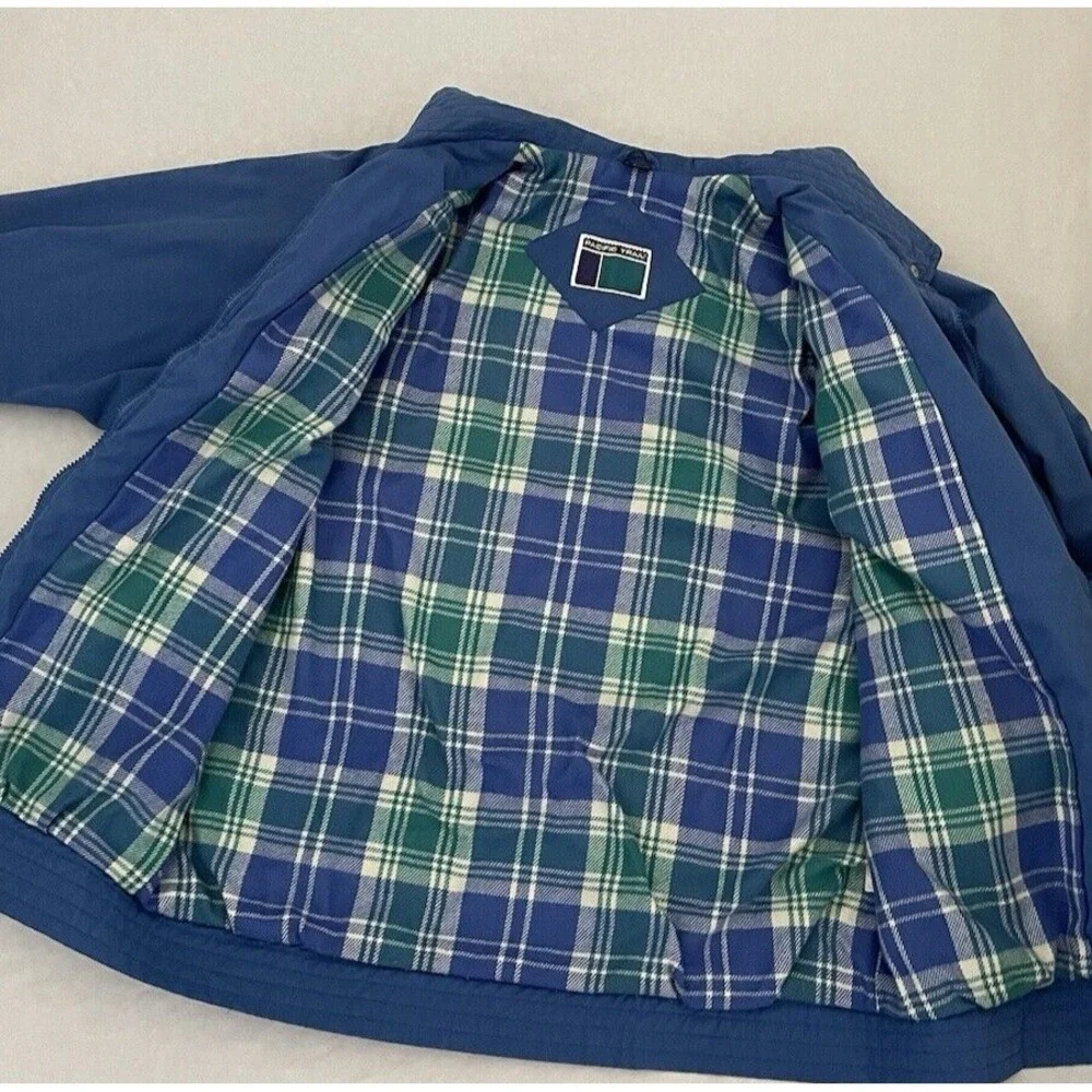 Vintage Pacific Trail Jacket Men Size Large Blue Flannel-Lined Full Zip‎ Pockets